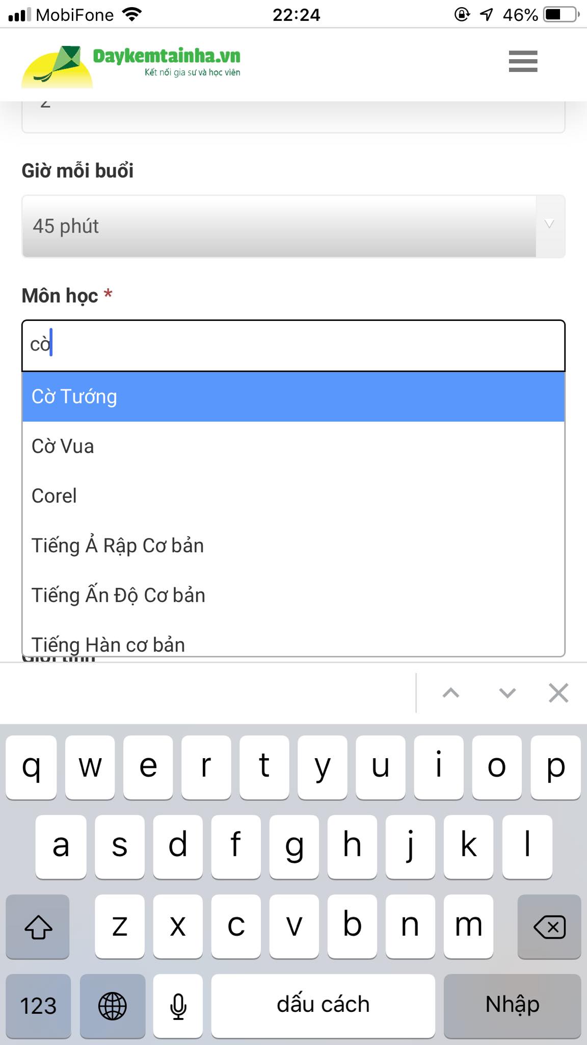 Học phí cờ vua